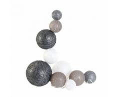 Guirlande lumineuse 10 LED Boule Céleste - L. 100 cm - Gris - Lampes