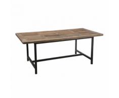 Table de repas Bois/Métal - PELTY - L 200 x l 100 x H 78 - Tables salle à manger