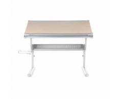 Bureau enfant NENOS, réglable en hauteur et inclinable, hêtre/argent hjh OFFICE - Sièges et fauteuils de bureau