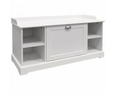 Watsons - HAVEN - Armoire à chaussures a 8 paires avec banc - blanche - Meubles à chaussures