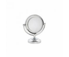 Miroir salle de bain vanitys - métal chrome 15x23 cm lumiere leds x5 - Miroir
