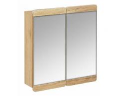 Armoire Murale et Miroir Meuble Salle de Bain couleur bois - Meubles de salle de bain