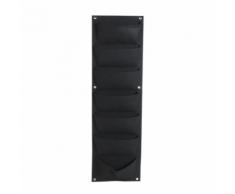 Walmeck Sacs de Culture 1/4/7/16/18/25 Poches Feutre Suspendus Grandir Sacs Jardinière Verticale de Montage Mural pour Yard Garden Home Decoration - Boite de rangement
