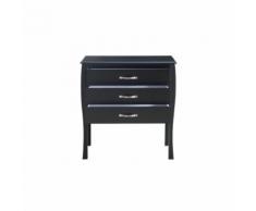 Commode design baroque noir 3 tiroirs MARGOT - Commodes