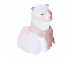 Paris Prix - Veilleuse Enfant à Poser lama 17cm Rose - Lampes