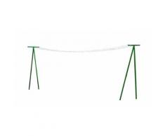 Metaltex 40769410080 Séchoir de Jardin en T/Corde à Linge Armature Métal Vert 11,7 x 7,5 x 209 cm - Sèche linge
