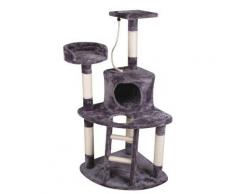 Arbre à chat angle - H 120 cm - Gris - Objet à poser