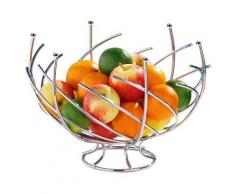 Grande Corbeille à fruits Spirale Métal Chromé - Diamètre 30 cm - platerie, service