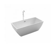 Baignoire ilot rectangulaire design 170x75 cm en acrylique blanc - Installations salles de bain