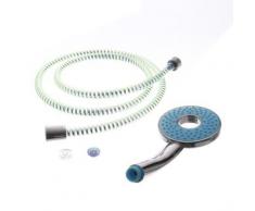 Flexible et pommeau de douche en inox - L. 1,50 m - Bleu - Accessoires de bain