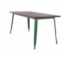 Sklum - Table LIX en Bois (160x80) Vert Choux Bois Foncé - Tables salle à manger