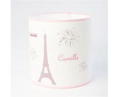 Abat-Jour Melle Paris Tour Eiffel Rose Lilipouce 20 cm - Suspensions et plafonniers