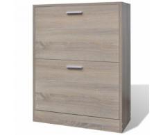 Meuble armoire à chaussure bois tiroirs 12 paires - Meubles à chaussures