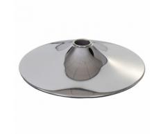 4x plateau de sol pour tabouret de bar / chaise pivotante / chaise de salle à manger, chrome ~ Ø 45cm - Tabourets