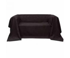 vidaXL Housse en Micro-suède de canapé Brun 140 x 210 cm Lavable en machine - Textile séjour