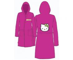 PEIGNOIR DE BAIN ENFANT HELLO KITTY FUSCHIA T0 VELOURS 100% Coton - Linge de bain