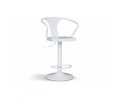 Chaise De Bar Metal Pivotante Barhein Blanc - Tabourets