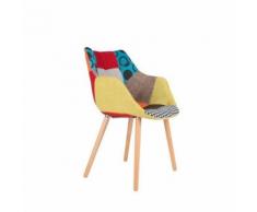 Chaise capitonnée Twelve Patchwork Zuiver - Couleur - Multicolore - Chaise