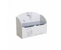 Coffre À Jouets Blanc / Gris Nounours - Coffres
