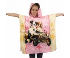 Cape de bain 100% coton éponge Chiens rose - Linge de bain