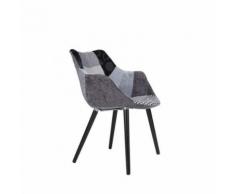 Chaise capitonnée Twelve Patchwork Zuiver - Couleur - Gris - Chaise