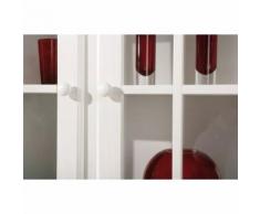 Vaisselier bahut buffet commode rangement meuble cuisine vitrine pin BLANC - Vaisseliers