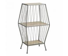 Sellette 1 étagère Bois/Métal - BRUTUS n°1 - Tables d'appoint