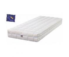 Matelas 21cm 135x190 avec Latex Naturel 80 Kg/m3 Souple - Déhoussable + Oreiller Mémoire de Forme + Protège Matelas OFFERTS King of Dreams - Matelas