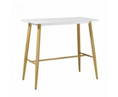 Table mange debout Métal/Bois - NEOME - L 120 x l 60 x H 106 - Tables salle à manger