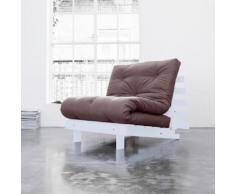 Pack Matelas Futon Taupe Coton Structure en Bois Gris Clair 90x200 - Ensembles matelas et sommier
