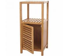 Étagère de salle de bains HWC-B18, Armoire, Commode, Bambou ~ 80x36x34cm - Meubles de salle de bain