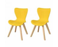 SoBuy® FST62-GEx2 Lot de 2 Chaise de Salle à Manger Chaise de Cuisine Chaise de Salon Chaises de Visiteur avec Dossier - Chaise