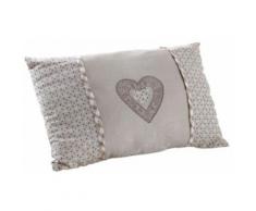 Coussin rectangulaire en coton et lin coeur - Textile séjour