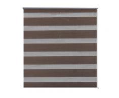 vidaXL Store enrouleur tamisant 60 x 120 cm marron - Fenêtres et volets