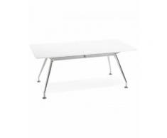 Grand Bureau / Table De Réunion 'Krush' En Bois Peint Blanc - 180X90 Cm - Bureaux