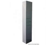 Aqua+ - Colonne salle de bain taupe à poser Haut. 188cm - TOLEDE - Accessoires salles de bain et WC