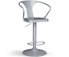 Chaise de bar pivotante Métal Argent - Tabourets