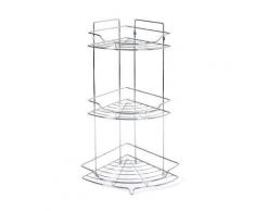 Etagère d'angle de salle de bain 3 plateaux - A poser ou à suspendre - Décoration - Objet à poser