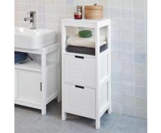 SoBuy® Meuble Colonne Meuble Bas de Salle de Bain Armoire toilette,FRG127-W FR - Meubles de salle de bain