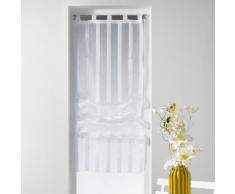Store bateau 45x180 voile sablé rayé BASH BLANC - Rideaux et stores