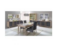 Chloé Design - Vaisselier design MOLMA - Bois et blanc - 2 portes - Buffets
