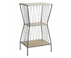 Sellette 1 étagère Bois/Métal - BRUTUS n°2 - Tables d'appoint