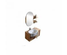 Meuble de salle de bain : vasque, meuble sous-vasque, étagères et miroir NIVAN - Meubles de salle de bain