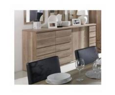 Buffet, bahut ROMI 3 portes coulissantes coloris chêne dab canyon. Meuble design idéal pour votre salle à manger - Buffets