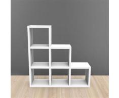 Étagère 6 cases escalier - Ep.30 mm KUBIN - Étagère