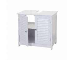 Meuble sous-vasque HWC-C66, 59x60cm, blanc - Meubles de salle de bain