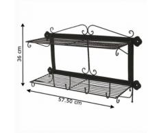 Etagère à Etages de Cuisine Porte Epices Murale 57.50 cm x 36 cm - Étagère