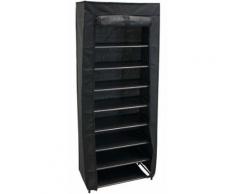 Sensly - Armoire à chaussures en métal et housse en tissu - Meubles à chaussures