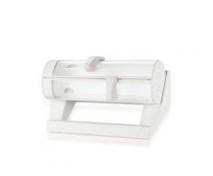 Guzzini - Dérouleur dévidoir mural 3 fonctions Bis and tris blanc - Accessoires de rangement