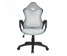 Chaise de bureau Racing pivotante grise/noire - Sièges et fauteuils de bureau